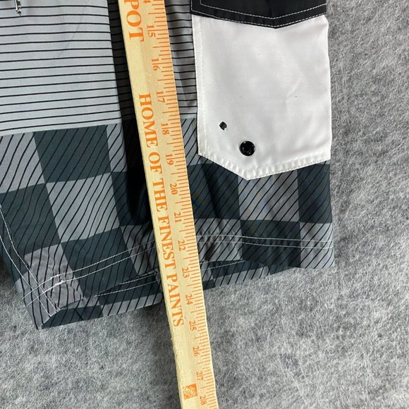 Molokai Board Shorts Size 36 Men's 100% Polyester Adults Blue Striped - Picture 5 of 8